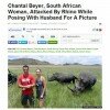 Turistas son atacados por rinocerontes